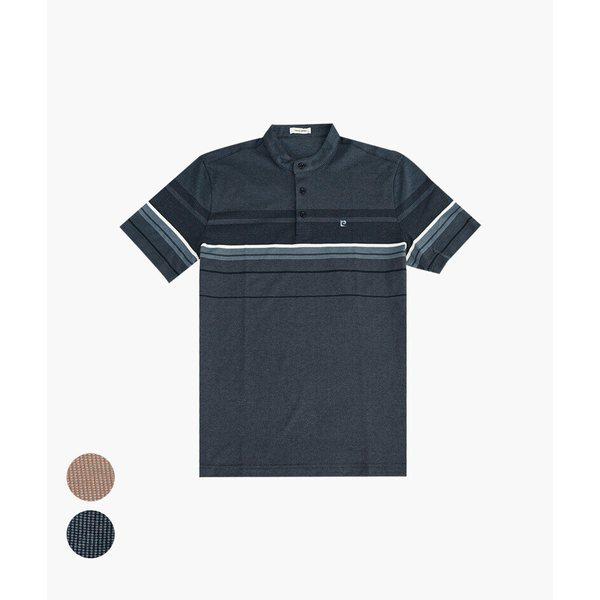 ツートンヘンリーネック半袖Tシャツ PRTS2402_KG
