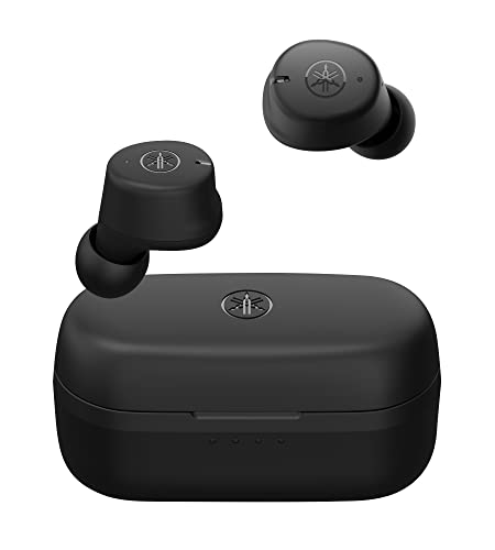 ヤマハ(YAMAHA) ワイヤレスイヤホン bluetooth TW-E3C(B) : リスニングケア/音声通話/ゲーミングモード/最大9+15時間再生/生活防水IPX5相当/AAC・aptX対応/イ