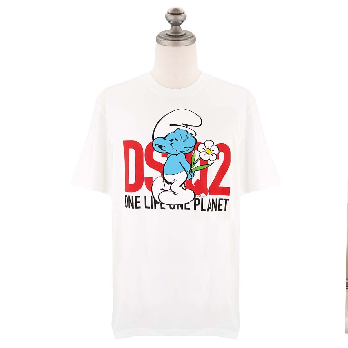 半袖Tシャツ S78GD0088 S24558 SMURFS REGULAR T-SHIRT メンズ スマーフ コラボ 100 WHITE
