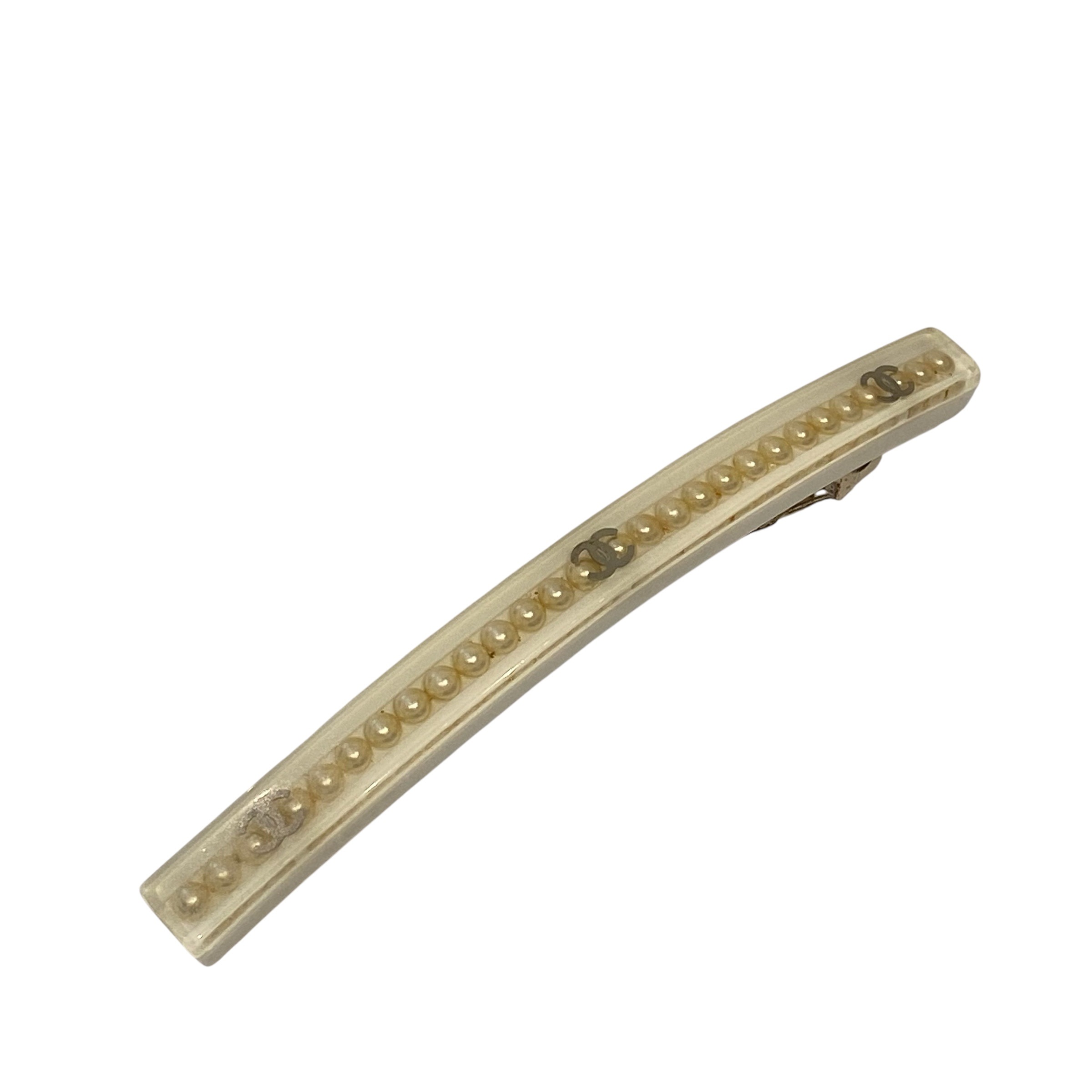 【中古】バレッタ レディース ブランド アクセサリー 06A ホワイト系 Bランク フェイクパール