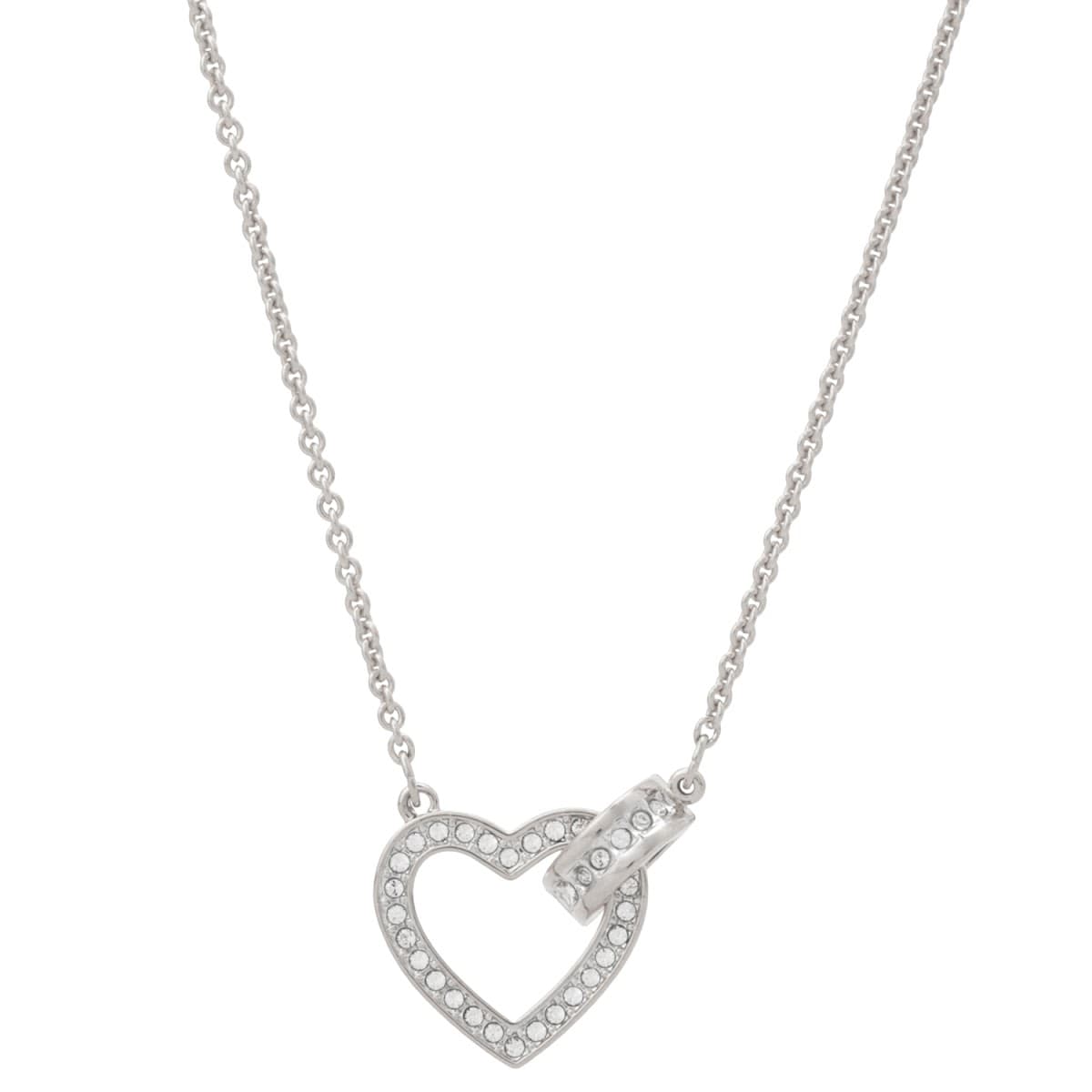 スワロフスキー ペンダント ネックレス SWAROVSKI レディース ラブリー クリスタル パヴェ ハート サークル インターロッキング シルバー アクセサリー Lovely 5636444