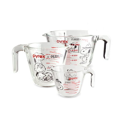 [Qoo10] Pyrex スヌーピー計量カップ 3P セット