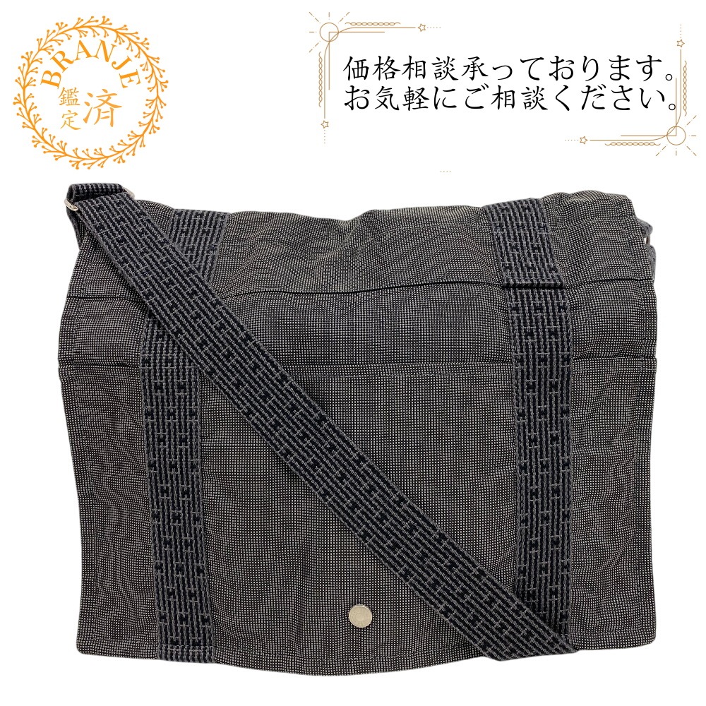 エールライン バサスMM ビジネスバッグ キャンバス ショルダーバッグ ブラック ブランド