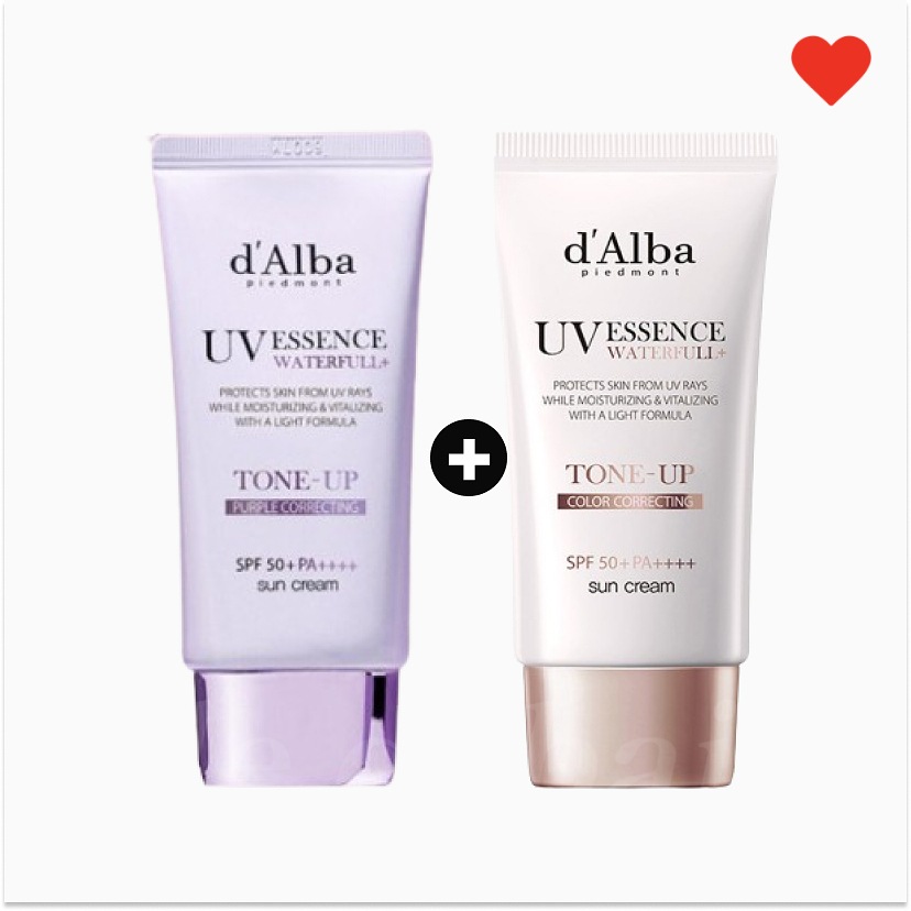 【限定数量】ウォーターフル トーンアップ サンクリーム [SPF50+/PA++++] パープル50mL + ピンク50mL / 華やかなトーンアップクリーム, 自然なトーンアップ