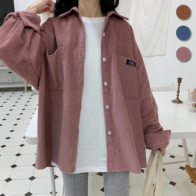 シャツジャケット レディース コーデュロイシャツ ゆったり