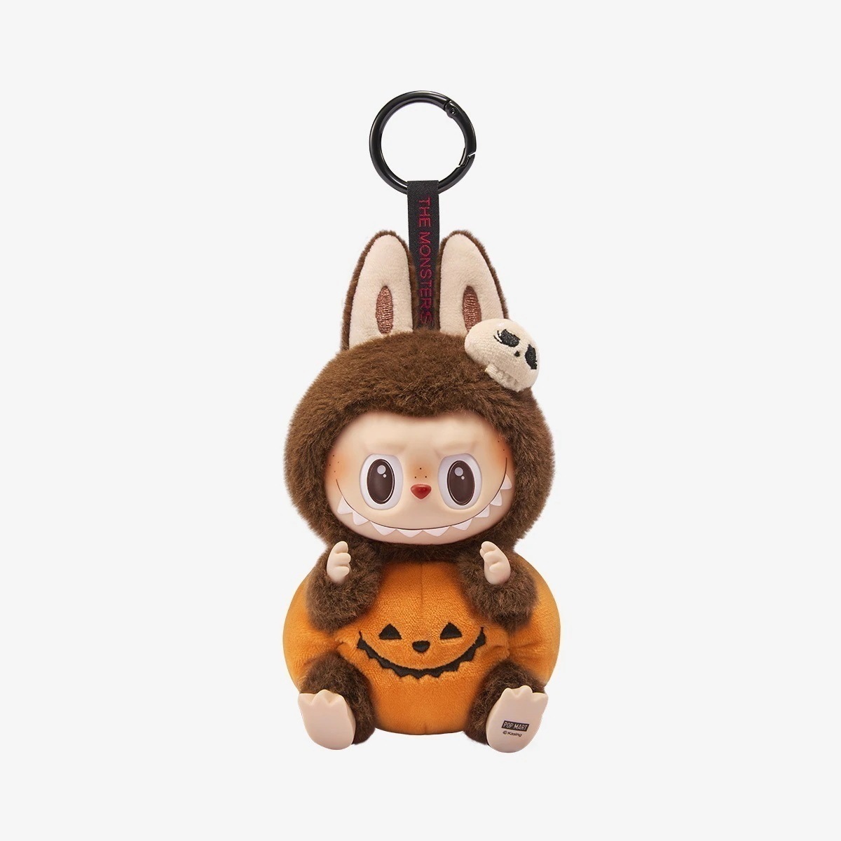 公式正規品POP MART LABUBUハッピーハロウィンパーティーシリーズ -らふぶ 座っているカボチャのビニールぬいぐるみペンダントガチャポン ブラインドボックスサプライズギフト