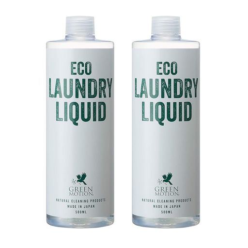 GREEN MOTION(グリーンモーション) エコランドリーリキッド リフィル 詰め替え 500ML 2本セット 植物由来 日本製