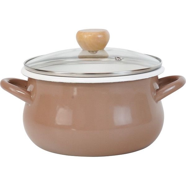 ストクック IHホーローポット（20cm） ブラウン RB-3246