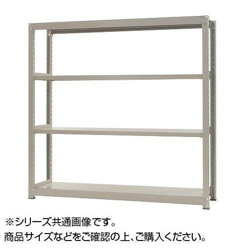 中量ラック　耐荷重300kgタイプ　単体　間口1800奥行900高さ2400mm　4段　ニューアイボリー
