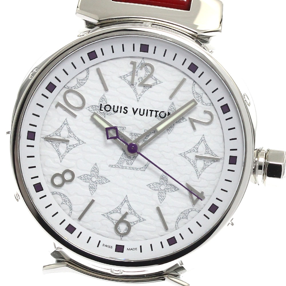 ルイ・ヴィトン LOUIS VUITTON QA116 タンブール モノグラム クォーツ レディース _893847【中古】