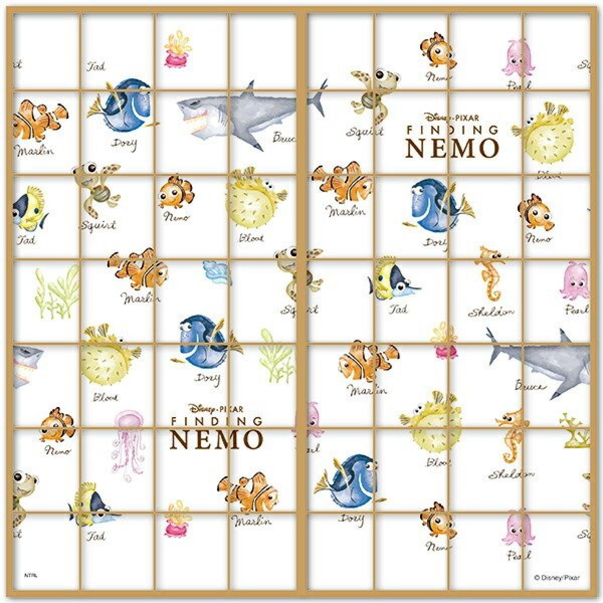 アサヒペン ピクサー ニモ（障子紙2枚組用） 92cm×182cm NTLX-005S ディズニー 貼り換え 和室 リメイク 簡単 張り替え ファインディング ニモcm