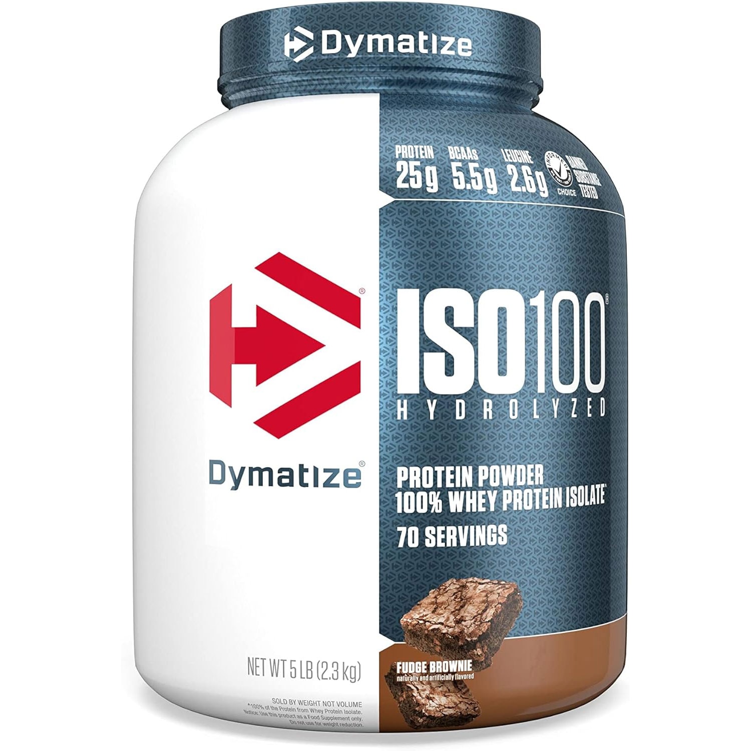 Dymatize Nutrition ISO-100 加水分解 100 ホエイタンパク質分離 ファッジブラウニー 2 27 kg 13,900円