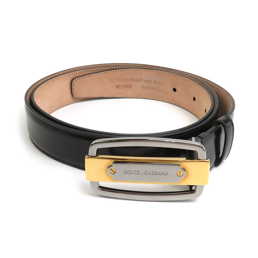 ドルチェアンドガッバーナ DOLCE&GABBANA ベルト レザー ブラック メンズ h30727k
