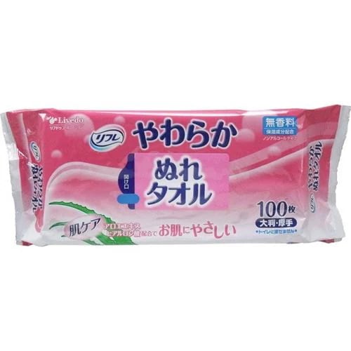 リフレ やわらかぬれタオル ウェットティッシュ 介護用品 大判 厚手 100枚入12セット