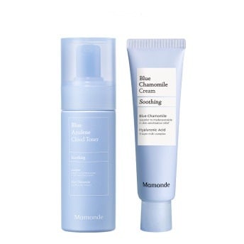 マモンドブルーアズレンクラウドトナー150ml +ブルーカモミールクリーム60ml 2種