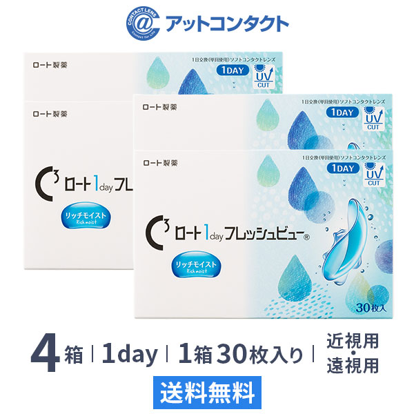 ロート ワンデーフレッシュビュー リッチモイスト 30枚 4箱 6,123円