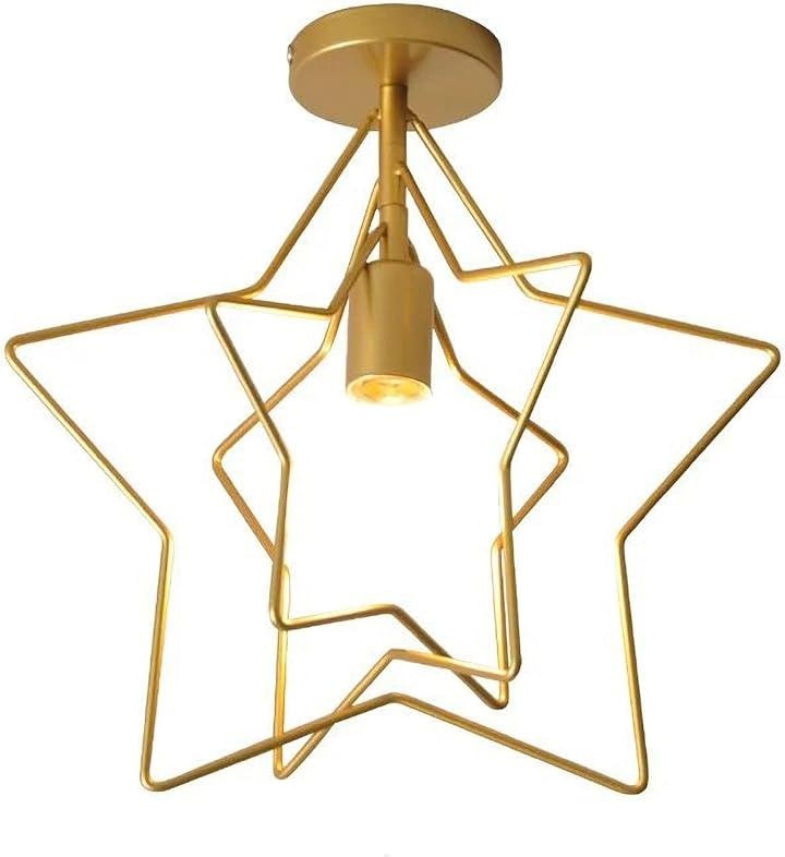 千飾 シーリングライト ペンタゴン型 レトロ 北欧クリエイティブ 屋内照明 工業風 おしゃれ 照明ライト 引っ掛シーリング式 リビング 玄関 寝室用 店舗 食卓用( QS-396)