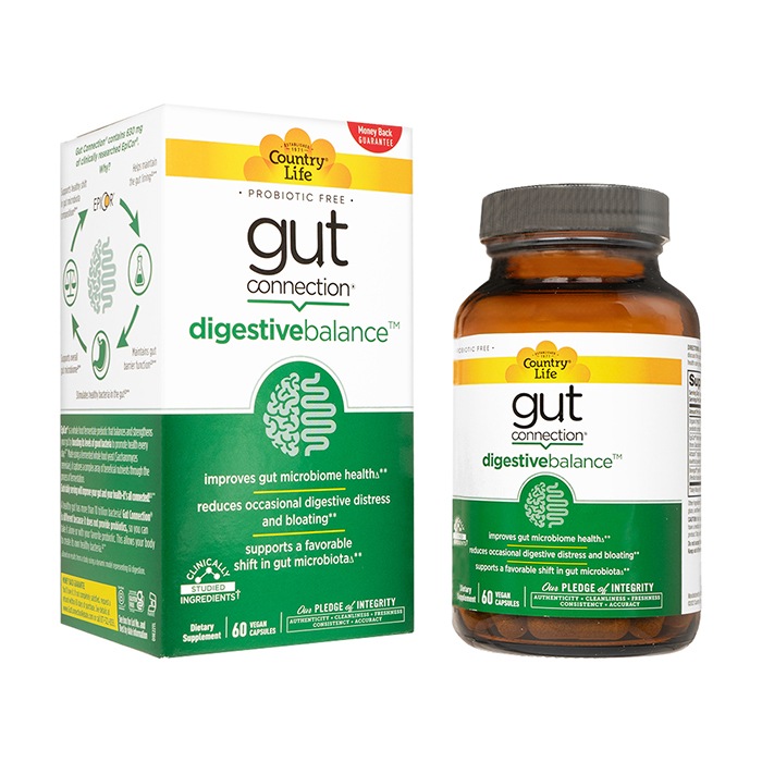 カントリーライフ ガットコネクションダイジェスティブバランス 60錠 1本 CountryLife Gut Connection Digestive Balance 海外発送 国際郵便発送