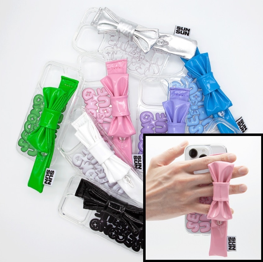 [SECOND UNIQUE NAME] SUN ENAMEL RIBBON韓国人気スタイルiPhoneケースiPhone 12 / iPhone 13 / iPhone 14 / iPho