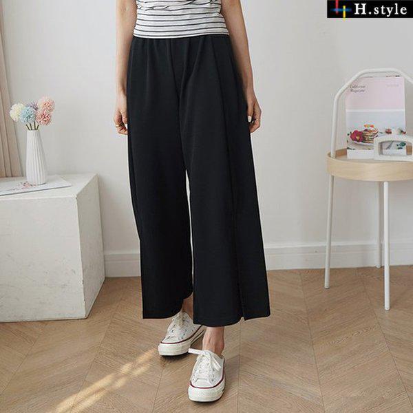 HスタイルJOクールトリムワイドパンツ/春/夏/アイス/ワイドパンツ/ストレートパンツ/スラックス/バンディングパンツ