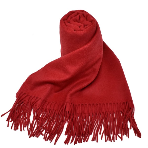 マフラー WA000056SE0510 WA56 大判 マフラー ストール カシミア100％ 無地 メンズ レディース Classic Red