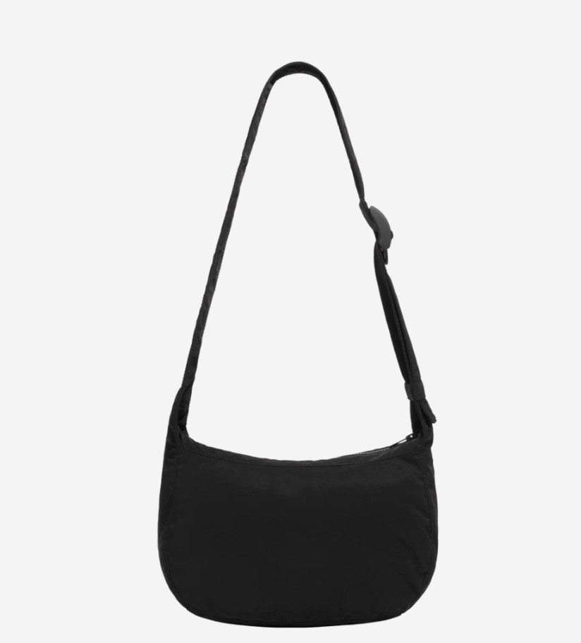 【COS】 COS Nylon Crossbody Saddle Bag Black