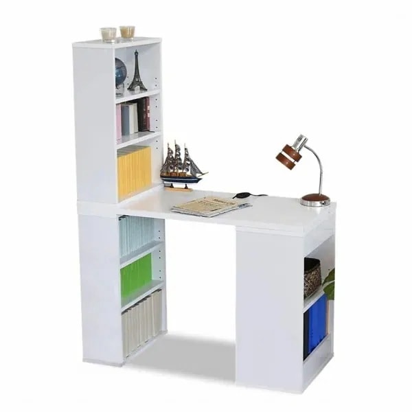 ユニットデスク 本棚付き机 SGT-0124-WH ホワイト 13,928円