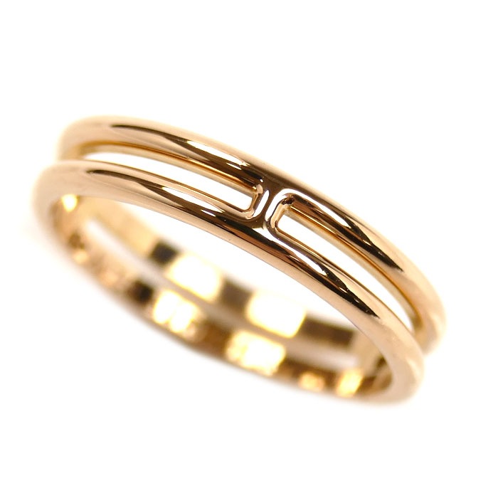 HERMES エルメス K18PG ピンクゴールド アリアンヌ リング・指輪 H119836B 12号 52 2.8g レディース 中古 美品