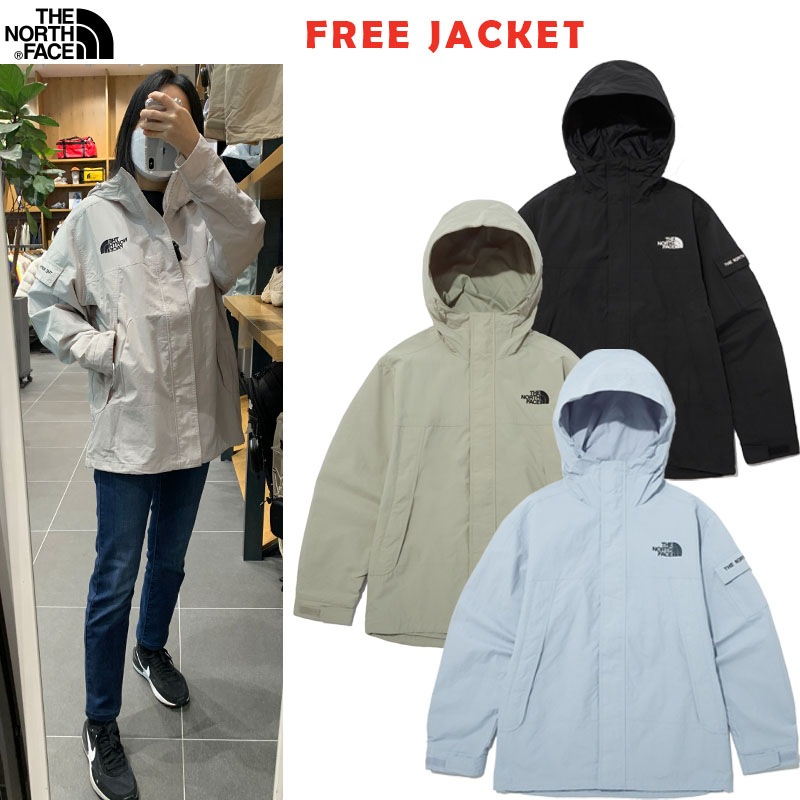 韓国正規品保証 関税負担なし NJ3BP11A FREE JACKETデイリー 基本 着装 男子 女子 人気 韓国 ファッション 男女共用 アウトドア