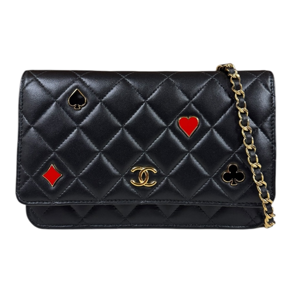 シャネル マトラッセ ウォレットチェーン ラムスキン AP3076 CHANEL 中古 美品