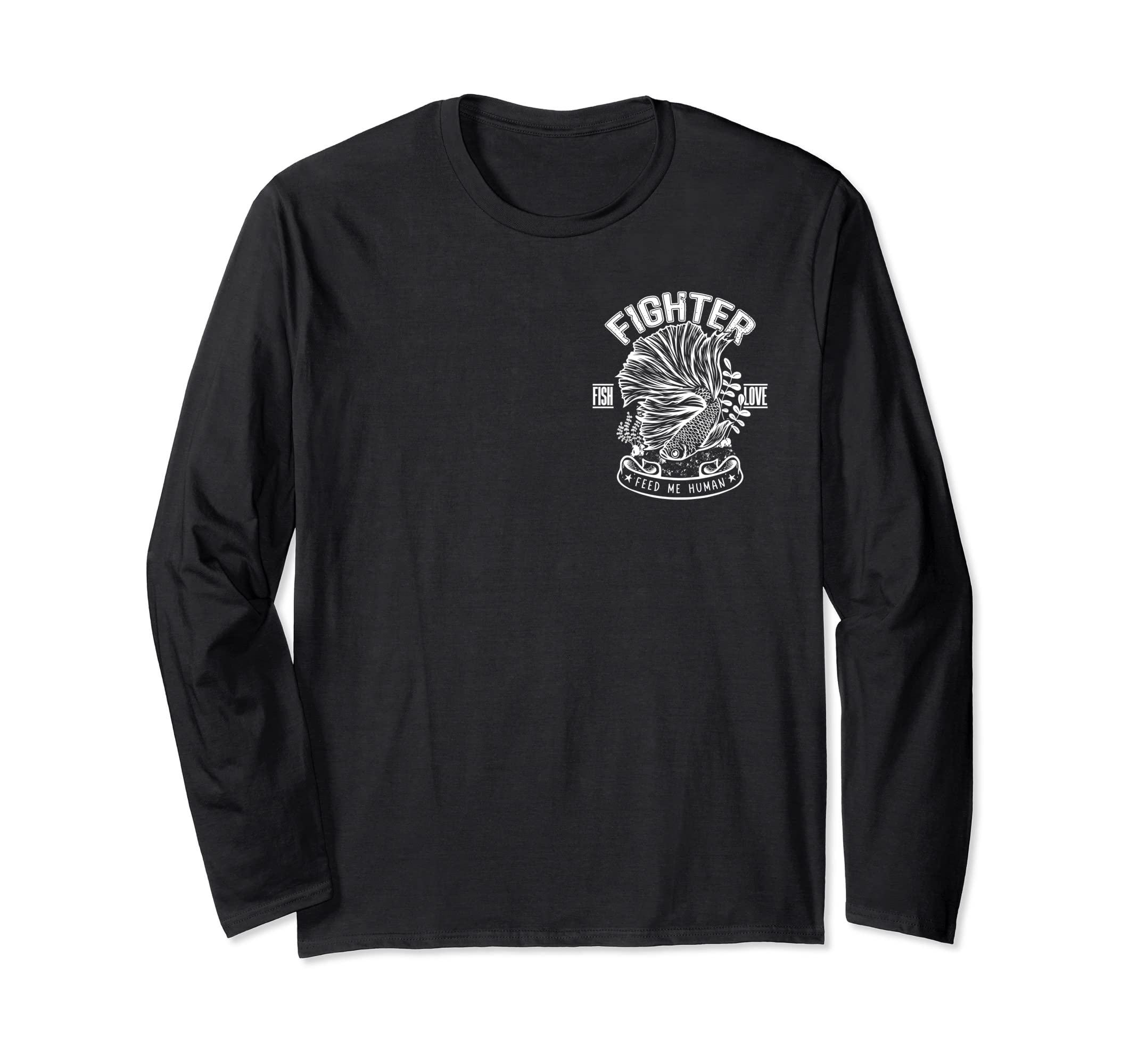 Betta Fish Owner アクアリウム キーパー アクアリスト フロント&バックプリント 長袖Tシャツ