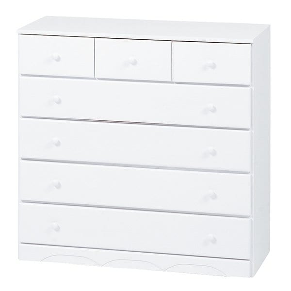 チェスト 桐材 木製 収納 タンス 引出し シンプル ホワイト 幅87cm高85cm MCH-6893WH 21,229円