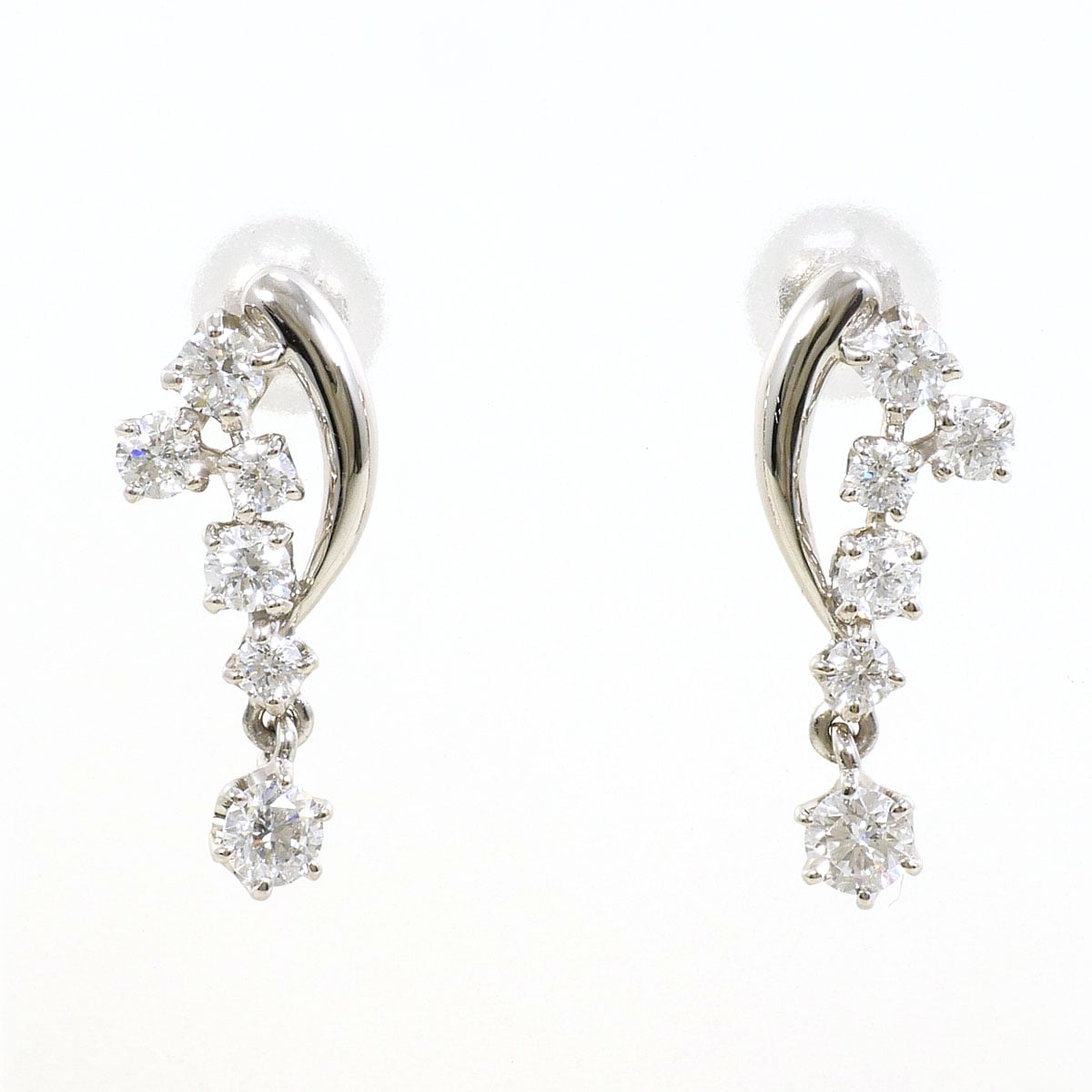 PT900 プラチナ ピアス ダイヤモンド 0.25 ct 総重量約2.6g 中古