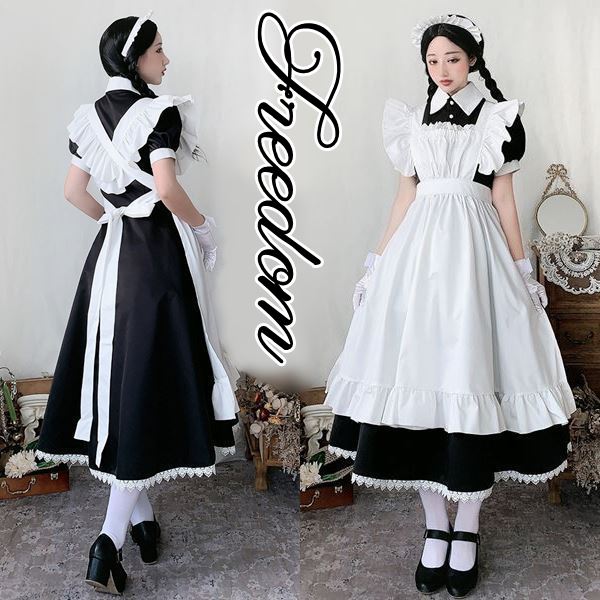 翌日配送 メイド コスプレ コスチューム 衣装 エプロン メイド服 メイドカフェ アキバ ゴスロリ ロリータ アイドル ゴスロリ 萌え 制服 地下アイドル パーティー セクシー インスタ 撮影 アイド