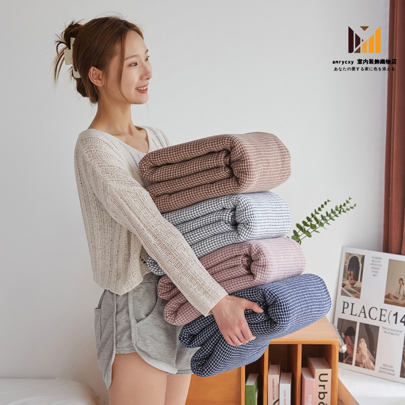 ガーゼケット 人気新作 冷房対策 4重 ガーゼケット タオルケット お昼寝 夏寝具 夏掛け布団 冷房対策 車中泊 ガーゼケット ベイビー タオルケット 肌かけ布団 ひざ掛け ダブル クイーン 綿100