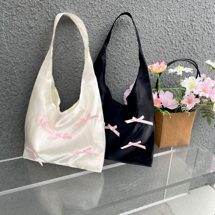 【期間限定】リボントートバッグ ワンショルダー エコバッグ リボン 【akbss24-553】【予約販売：15-20日】メ込2
