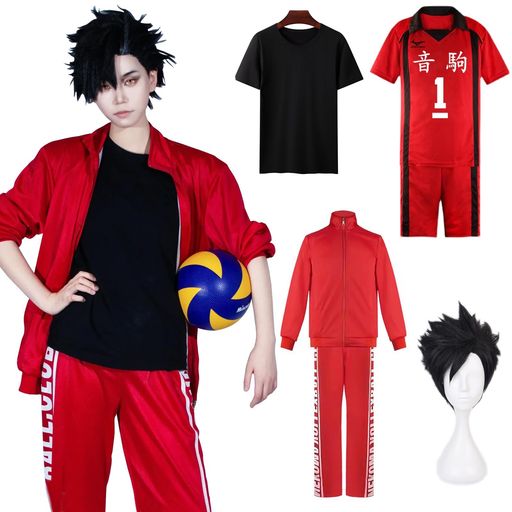 コスパ最高 即納 烏野高校 音駒高校 コスプレ 孤爪 研磨 コスプレ 日向 翔陽 コスプレ 黒尾 鉄朗 ユニフォーム 影山 飛雄 ジャージ 上下セット ハイキュー コスプレ 大人用 仮装 文化祭 イベ