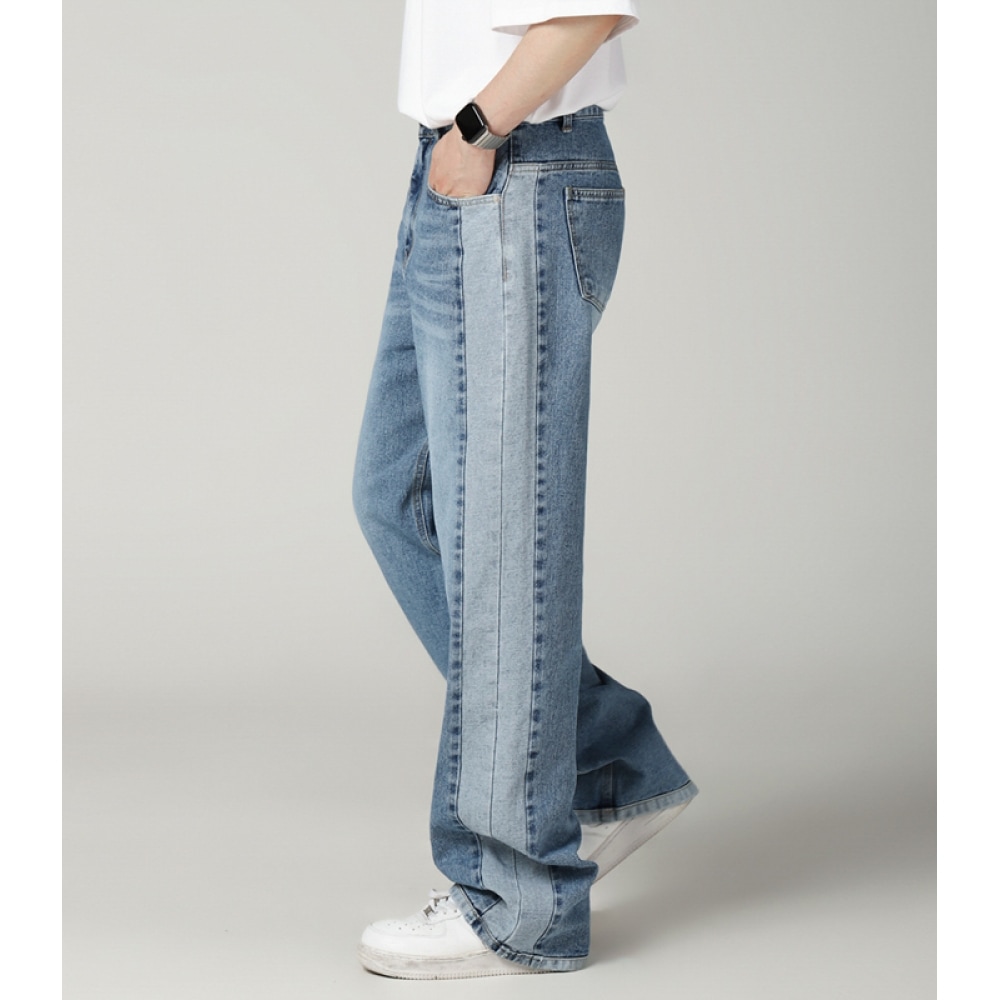 AVANDRESS ツートンワイドパンツBLUE