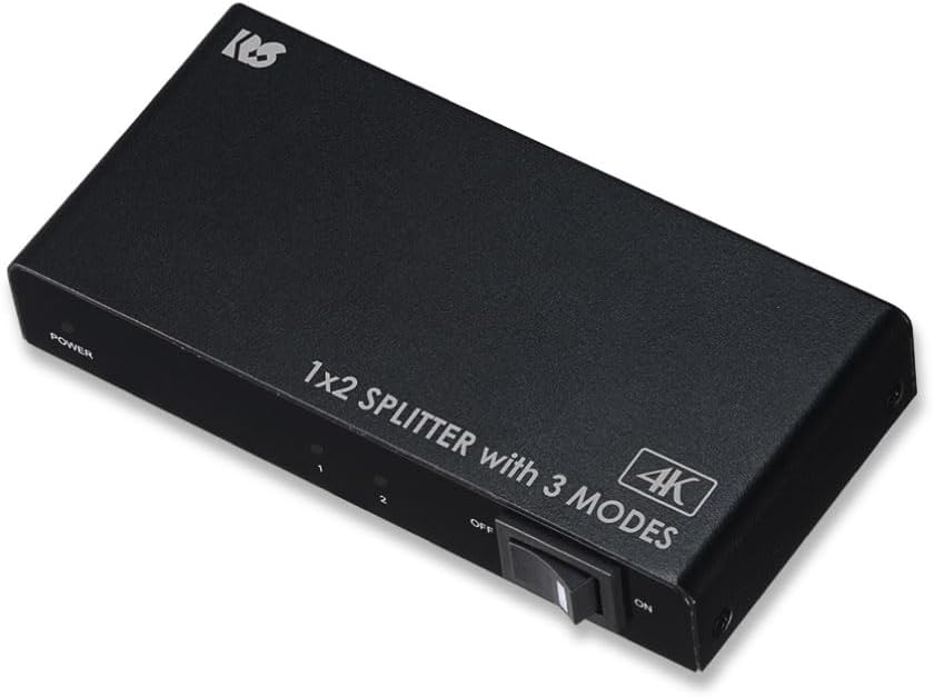 4K60Hz対応 カスケード対応 HDMI分配器（動作モード機能付） (2出力) RS-HDSP2M-4K