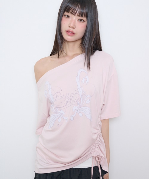 【ILLIGO】 SAESO FAIRY ONE SHOULDER T-SHIRT PINK 正規品