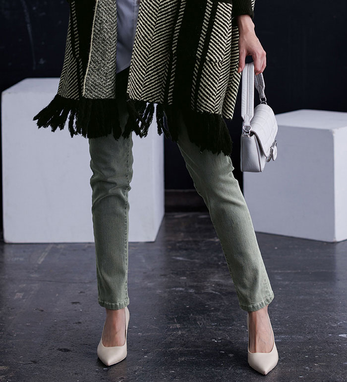 [最安値挑戦]！きれい見えストレッチスキニーデニム レディース 夏 ボトムス パンツ 61-73