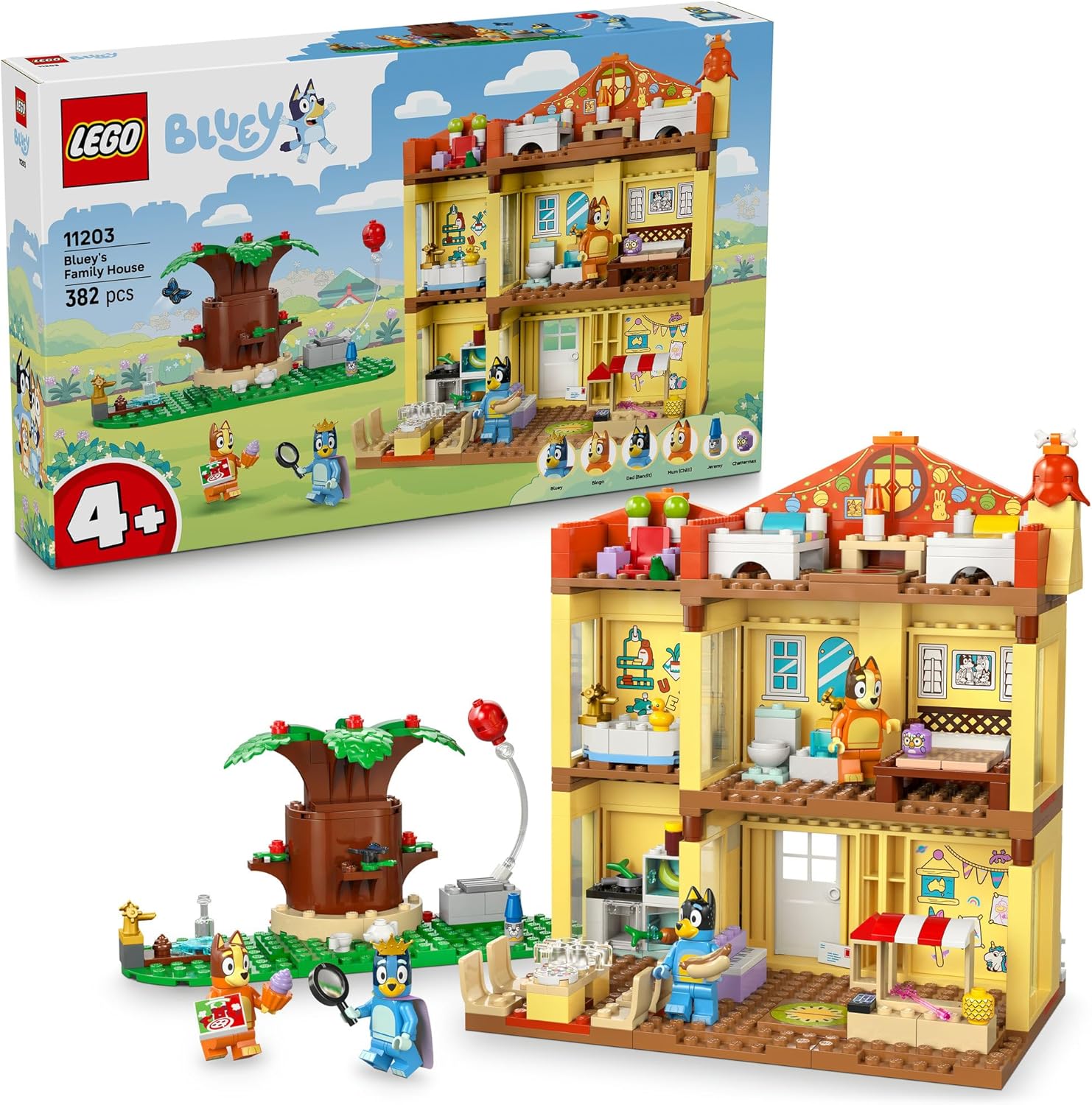 レゴ(LEGO) ブルーイ ブルーイ一家のおうち おもちゃ 玩具 誕生日 プレゼント ブロック 知育 男の子 女の子 子供 4歳 5歳 6歳 ごっこ遊び おままごと 11203