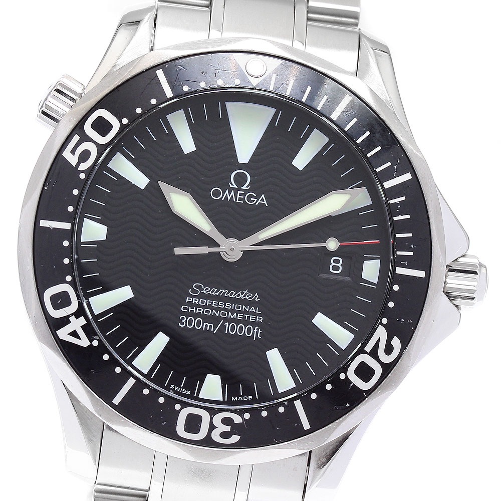 オメガ OMEGA 2254.50 シーマスター300 デイト 自動巻き メンズ 保証書付き_889821【中古】