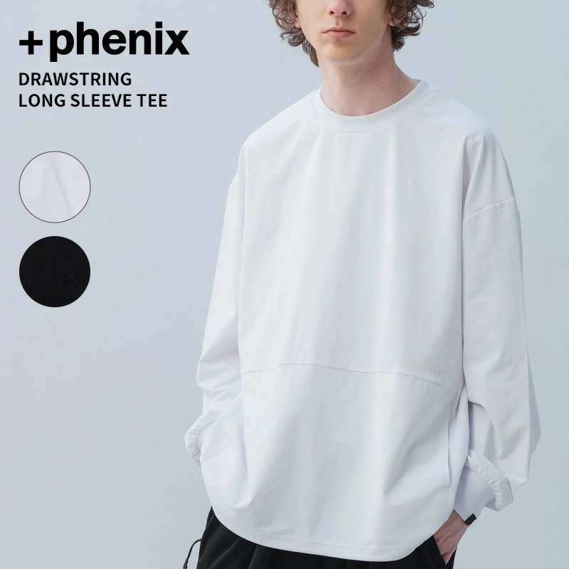 プラス フェニックス メンズ 吸水速乾 長袖Tシャツ + phenix ドローストリング長袖Tシャツ UVカット 春夏 POT-26008F