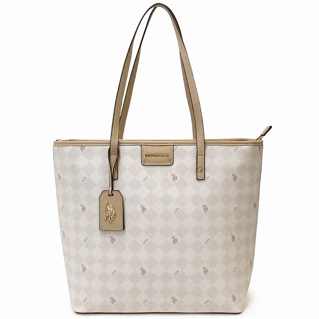 U.S. POLO ASSN. ユーエスポロアッスン バッグ ダイヤモンド シグネチャー トートバッグ 27A151AA SAND