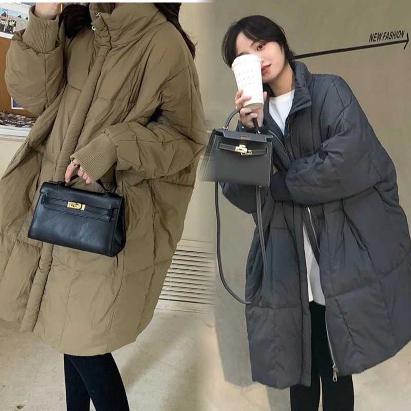 冬 デザイン感ダウンジャケット 韓国ファッション 厚手 暖かい防寒 中綿コート 大きいサイズ体型カバー ロングコート レディース 気質 百掛け 中綿ジャケット 通勤 冬アウター