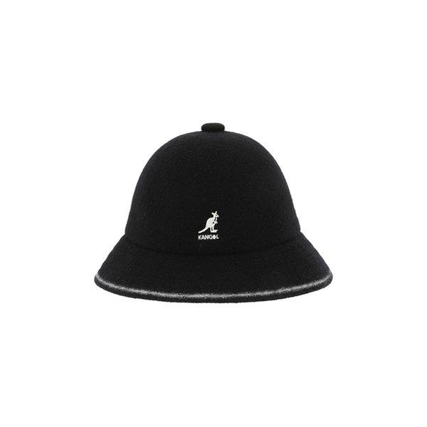 K3181ST BLACK/OFF WHITE カジュアルストライプバケットハット