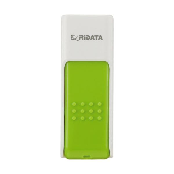 (まとめ)RiDATA ラベル付USBメモリー64GB ホワイト/グリーン RDA-ID50U064GWT/GR 1個(×2セット)