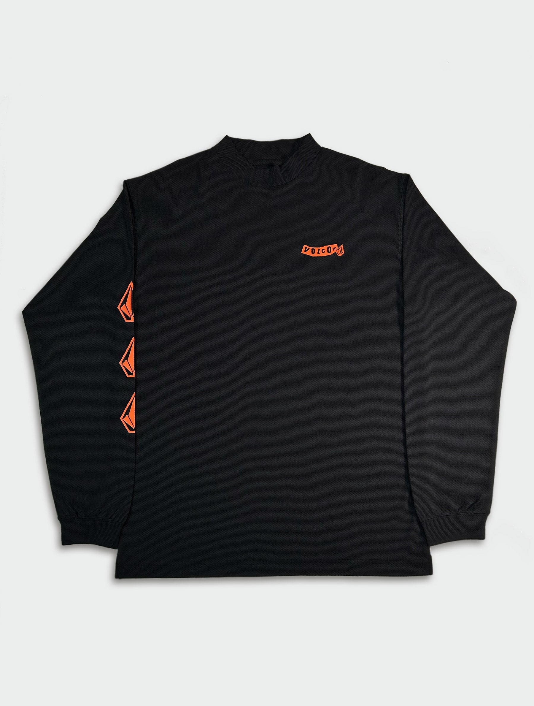【OUTLET】LONG SLEEVE MOCK NECK TEE - BLACK