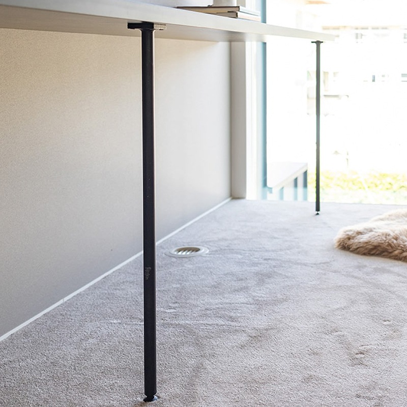 【脚 単品販売（1本/ケース） / ブラック】 カウンター脚　アイアン脚　DIY　リフォーム　リノベーション